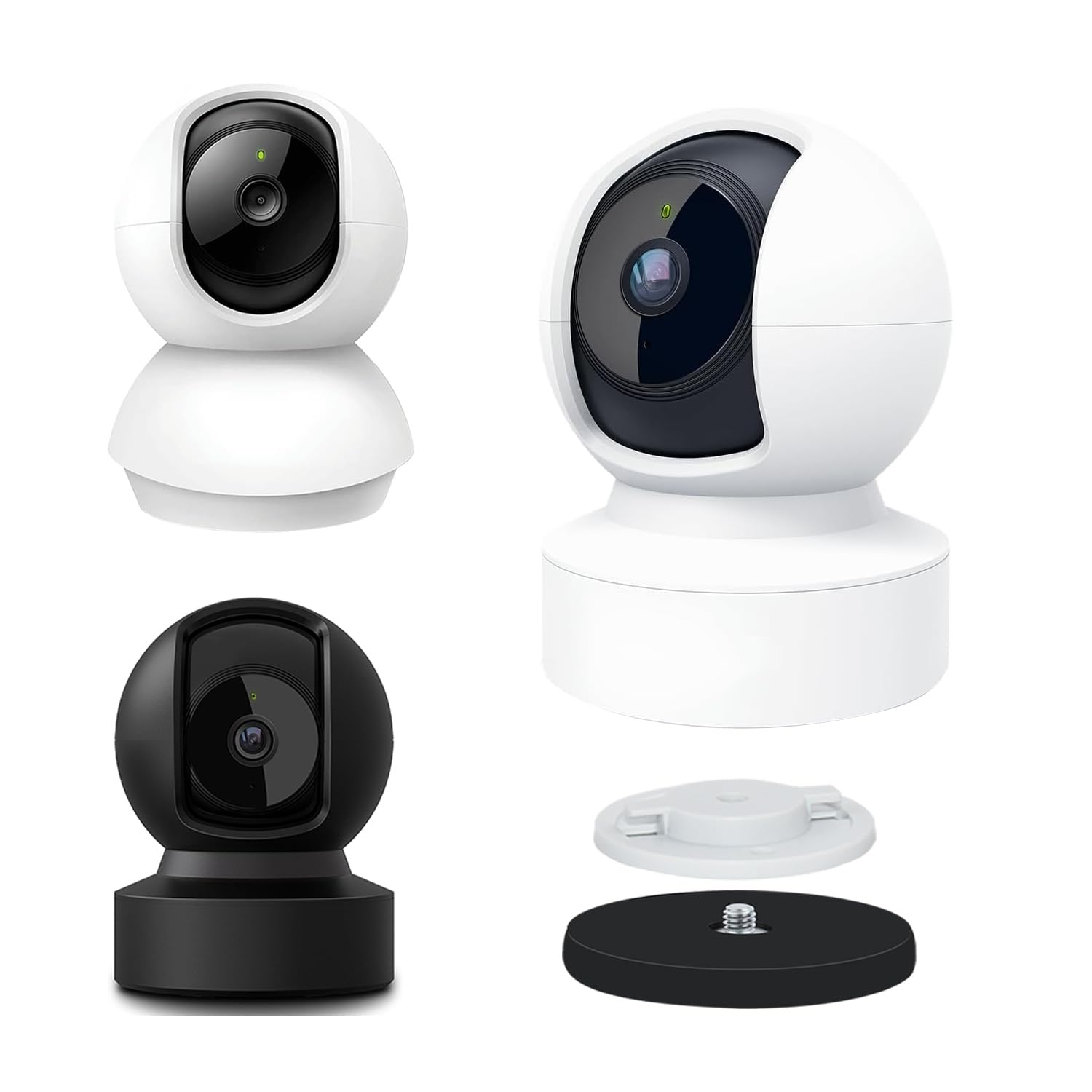 TEKCAM Magnetic Camera Mount Base Compatible with Kasa KC410S, Kasa EC70, EC71, TP-Link Tapo C210, Tapo C200, Rubber Coated Magnet Attach to Smooth