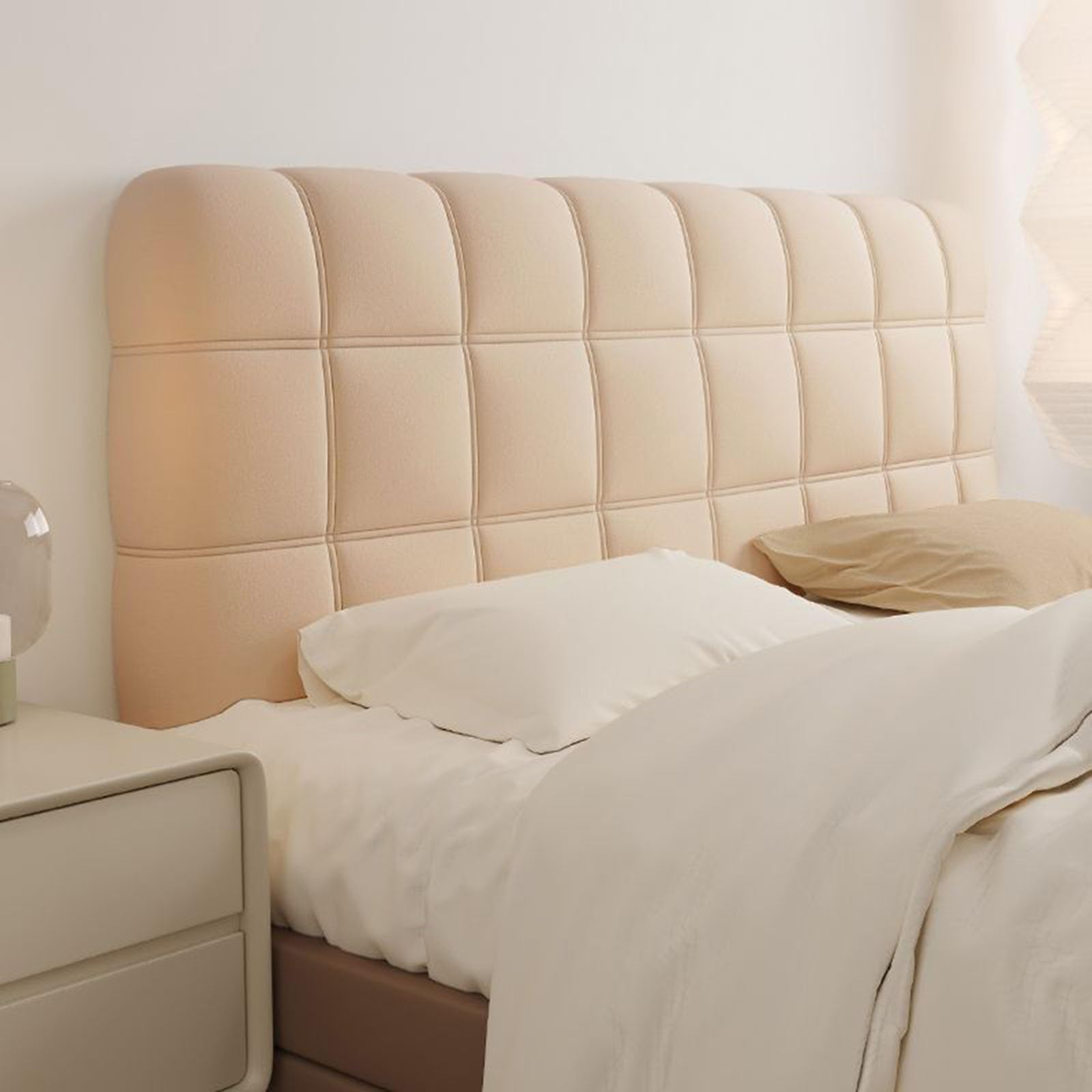 XYUERU Bed Headboard Cover, All-Inclusive, Multi-Functional, Washable, Elastic (Brown, 70.9inch/180cm)