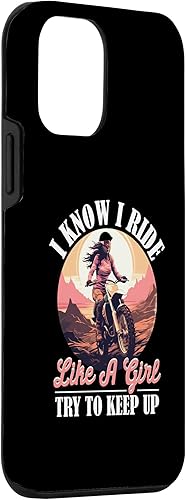 Miniatura 3 de iPhone 12 mini Motocross Woman I Know i ride Like a Girl try to keep up Case