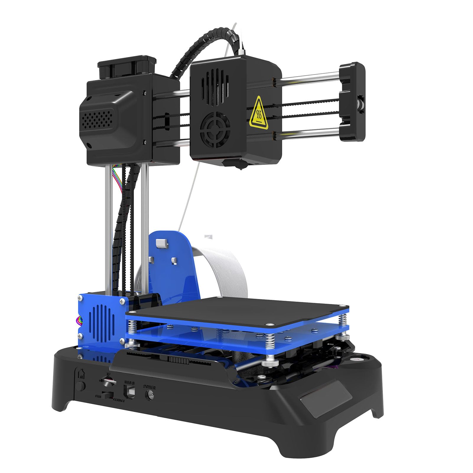 Lazmin112 Mini Stampante 3D, Stampanti 3D con Livellamento Automatico del Letto, Piccola Stampante Ad Alta Precisione per Principianti, Dimensioni di Stampa 4 X 4 X 4 Pollici