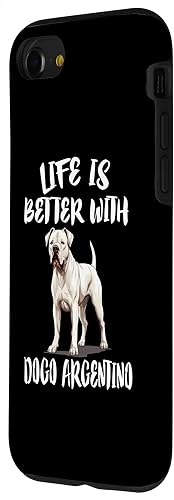 Vista 32 de iPhone 13 Pro Max Life Is Better With Dogo Argentino Dog Case