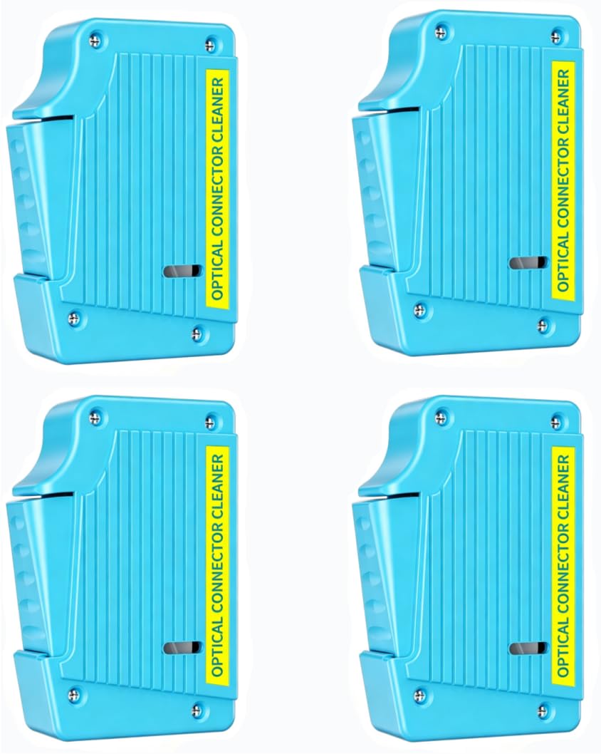 ERSTICKT 4PCS Fiber Optic Connector Cleaner, Fiber Optic Clean Supports 1.25mm/2.5mm,SC,FC,ST,MU,LC, All Types of Connectors, Cleans Over 500 Times