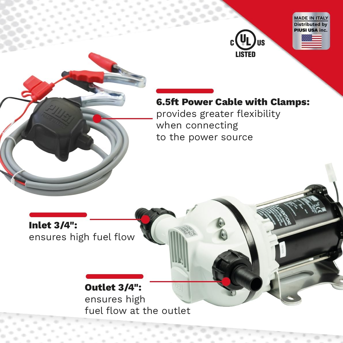 Piusi Suzzarablue DC DEF Transfer Pump 12V 9 GPM