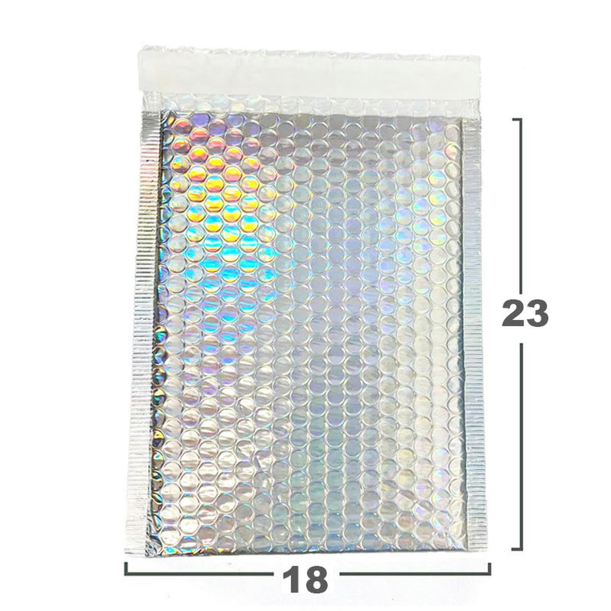 50 buste postali nuovo materiale pellicola argento impermeabile corriere riempito sacchetto di imballaggio a bolle d'aria per la spedizione-50 pezzi 7 colori-15 * 20 cm