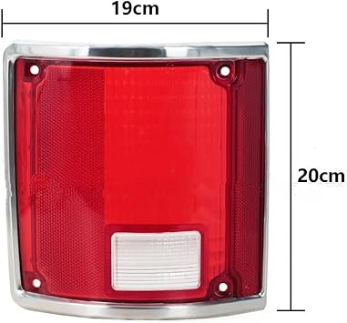 Compatible With Chevrolet For K10 C10 C20 C30 1973-1988 1989 1990 1991 Tail Light Lens Cover Brake Lamp Shell Taillight 5968329 5968330 Rear Tail Light(Pair)