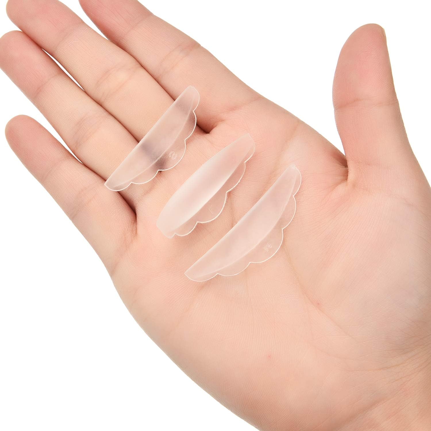 Silicone Eyelash Perming Tool Set, Include 6 Pairs Eyelash Perming Curler Silicone Pad and Lash Y Brush, 13 Pieces Totally