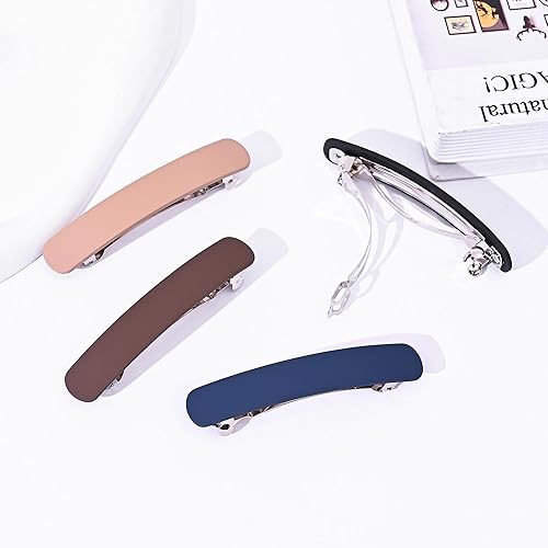 Vista 14 de Fsmiling Pasadores de pelo para mujer, pasador de pelo francés, pinzas pequeñas de acetato para el cabello, pasador antideslizante, accesorios