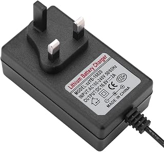 Lithium - Ion Battery Charger, 16.8V 2A Replacement Power Adapter, Safe Charge, AC100-240V (UK Plug)