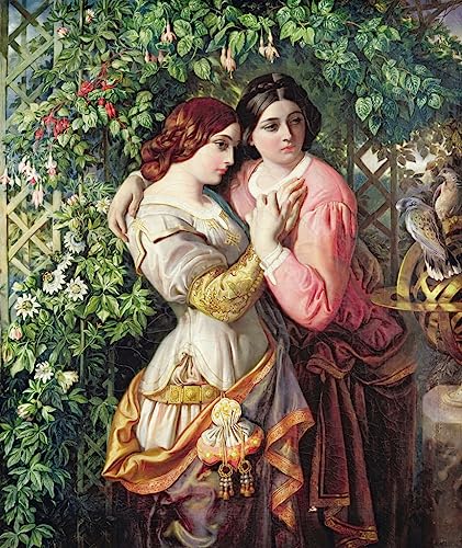 Rosalind et Celia Daniel Maclise poster toile 50x70 cm pour remplacer un mur vide