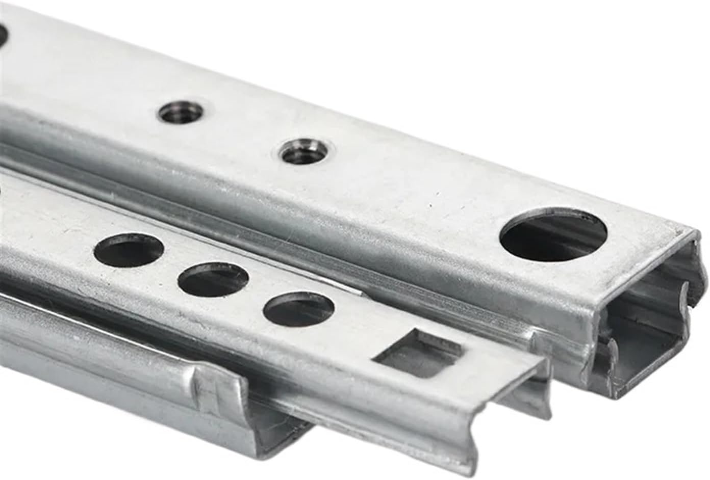 Side-Mounted Ball Bearing Drawer Slides 1 Pair Mini 17mm Wide Drawer Slide Ball Guide Two-Section Runner Steel Rails Furniture Hardware Fittings(406mm 16in)