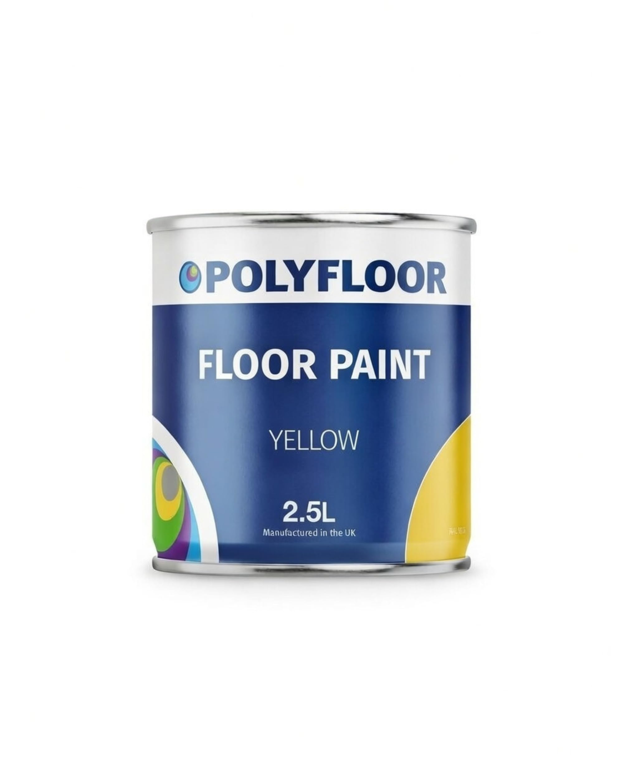 Polybond Polyfloor Hardwearing Polyurethane Floor Coating - Tough, Flexible Paint for Concrete & Wooden Floors - Chemical Resistant, Quick Dry 2.5 L Yellow