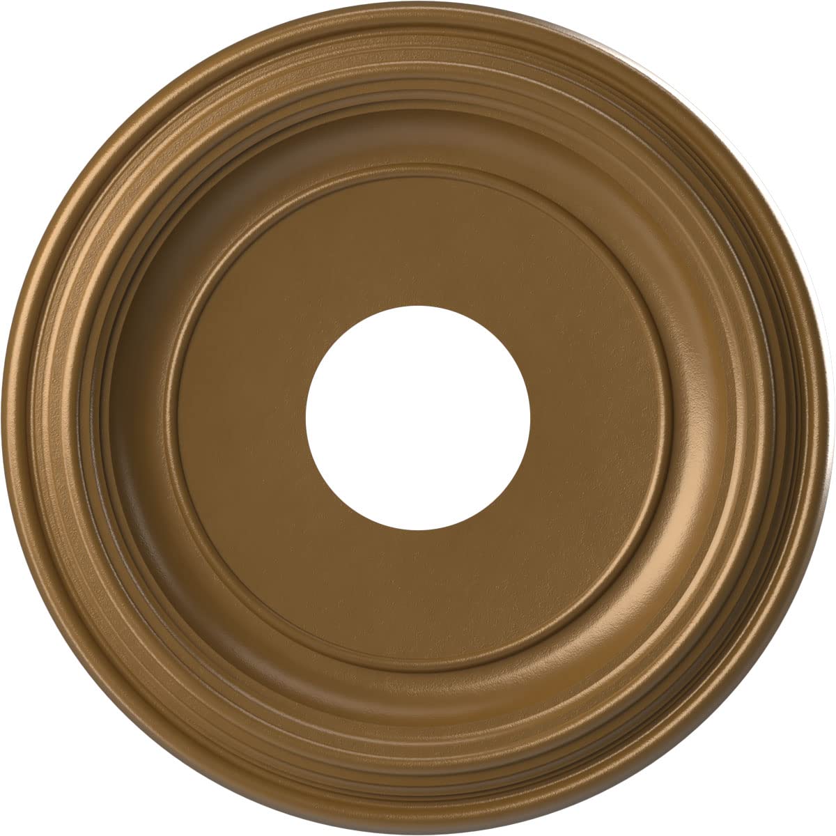 Ekena Millwork CMP13TRCGH Traditional Thermoformed PVC Ceiling Medallion (Fits Canopies up to 7 1/2"), 13"OD x 3 1/2"ID x 1 1/4"P, Metallic Gold Rush