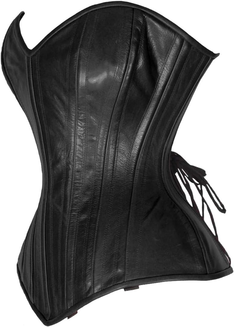 luvsecretlingerie Heavy Duty 24 Double Steel Boned Waist Training LEATHER Overbust Tight Shaper Corset #8585-LE - Image 2