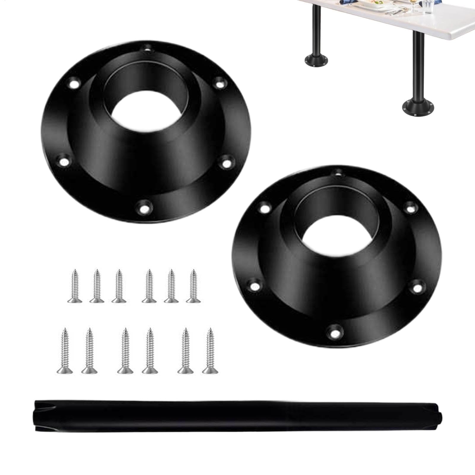 Soporte de mesa RV: pata de mesa extraíble ajustable, hecha de autocaravana de aluminio | Puente de mesa de mesa plegable de yates de bota, base de mesa estable para acampar, uso interior y exterior