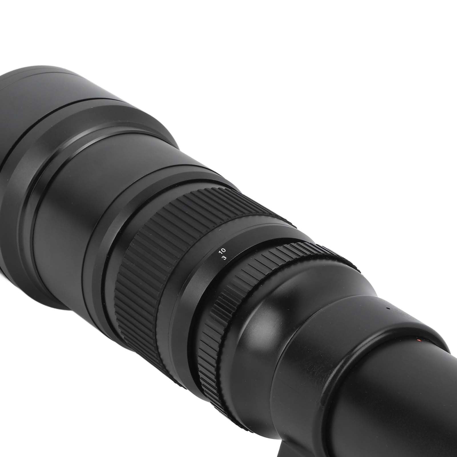 Teleobiettivo Prime da 500 Mm F/6.3 con Messa a Fuoco Fissa + Anello Adattatore per Montaggio Obiettivo AF T2, Teleobiettivo per Fotografia Astronomica per Fotocamera con (Nero)
