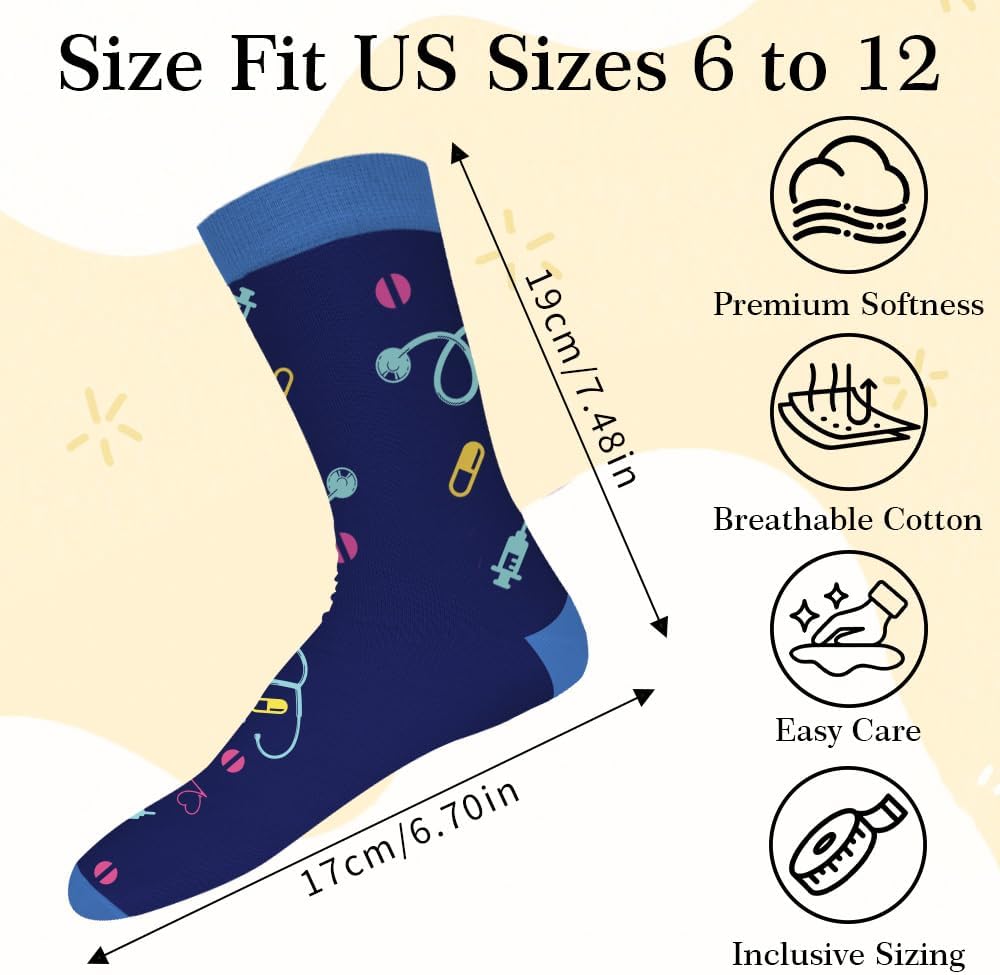 Nurse Socks Funny Nurse Practitioner Gifts Nurses Appreciation Gift Cute Christmas Nursing School Nurses Week Gifts - Image 5