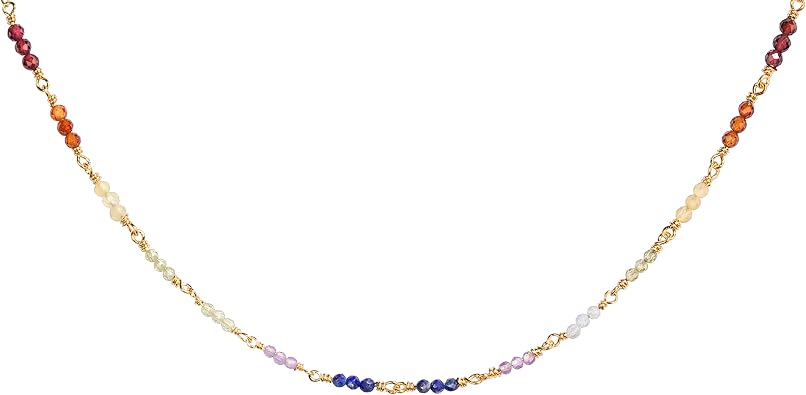 KARMA AND LUCK Citrine Turquoise Evil Eye Necklace, 15"