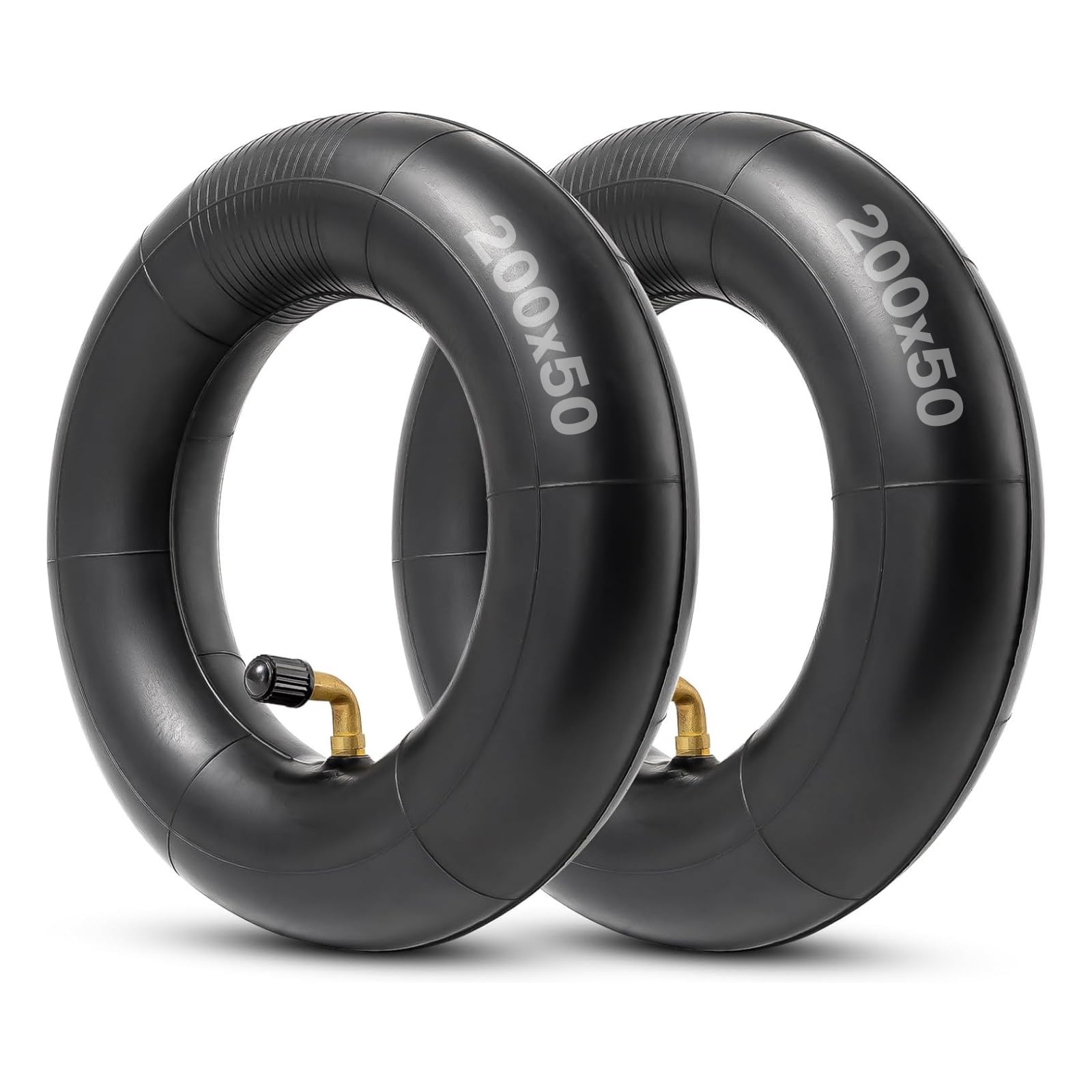 Lot de 2 chambres à air 200 x 50 pour scooter électrique compatibles avec Razor E100, E150, E200, Power Core E100, Dune Buggy, ePunk, Crazy Cart, PowerRider 360, eSpark