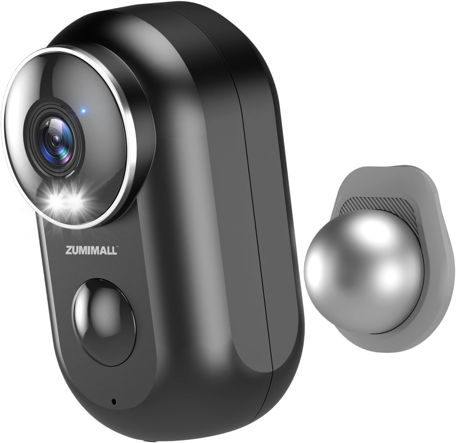 ZUMIMALL 2K Überwachungskamera WiFi für den Außenbereich, kabellos, doppelte Befestigung 3 MP
