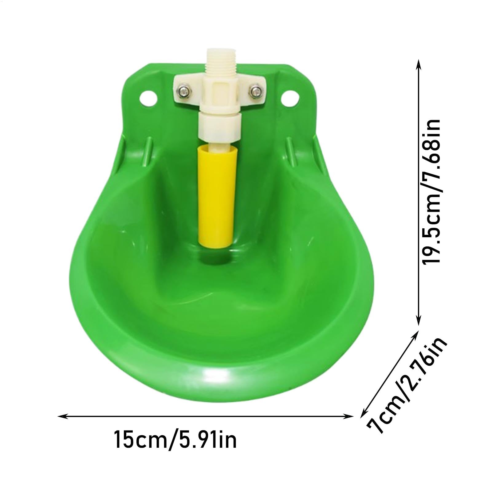 Abbeveratoio automatico per pecore, confezione da 2 ciotole per acqua addensata, 600 ml, con valvola in rame, abbeveratoio per animali da fattoria, per pecore, bovini, maiali o cani