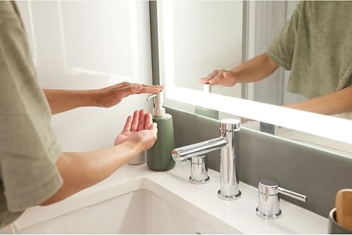 Miniatura 3 de iDesign Ceramic Earth Collection - Dispensador de jabón alto recargable, musgo