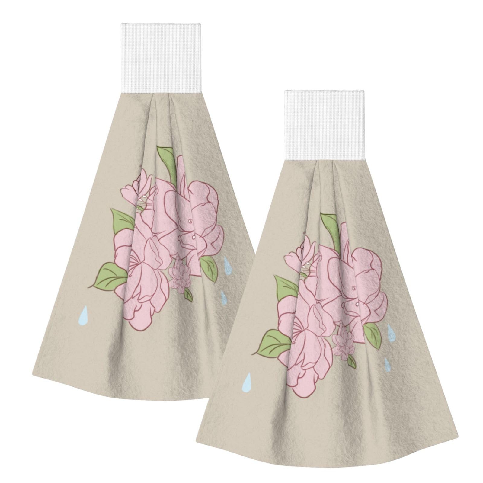 Divided Peach Blossoms Highly Absorbent Dish Towels Soft Coral Fleece Wipe