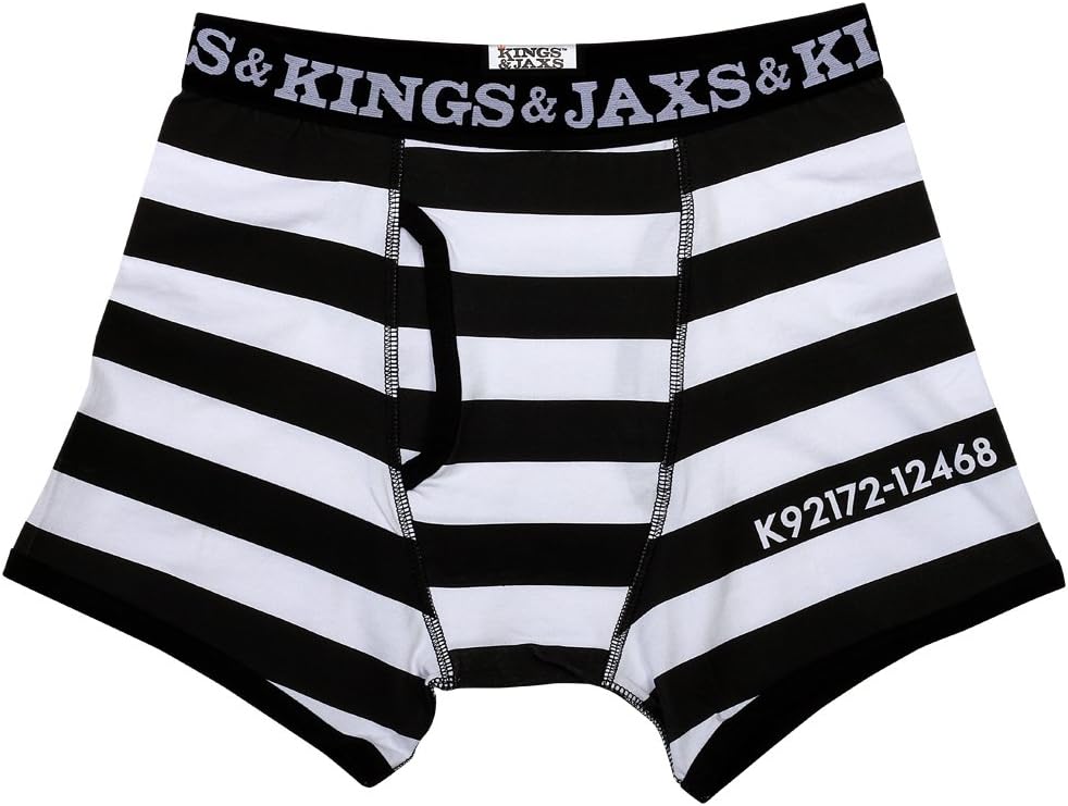 Men's Prison Break Boxer Briefs (Black/White)
