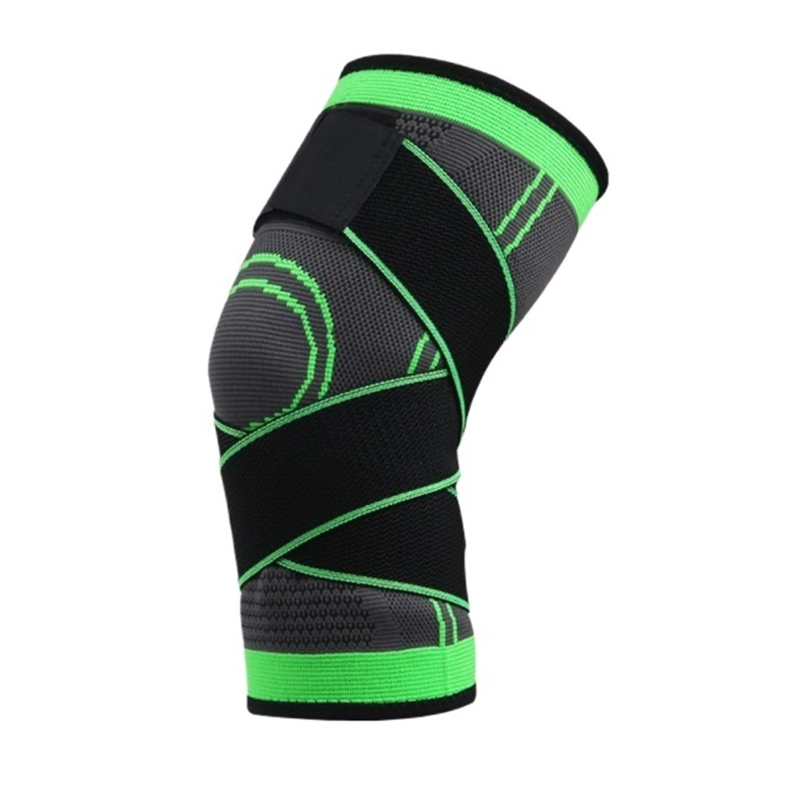 CVdrtyED Running Knee Brace Protector Knee Compression Sleeve With Straps For Knees When Working Running Lifting Weights Sports Training(Grün,XXL)