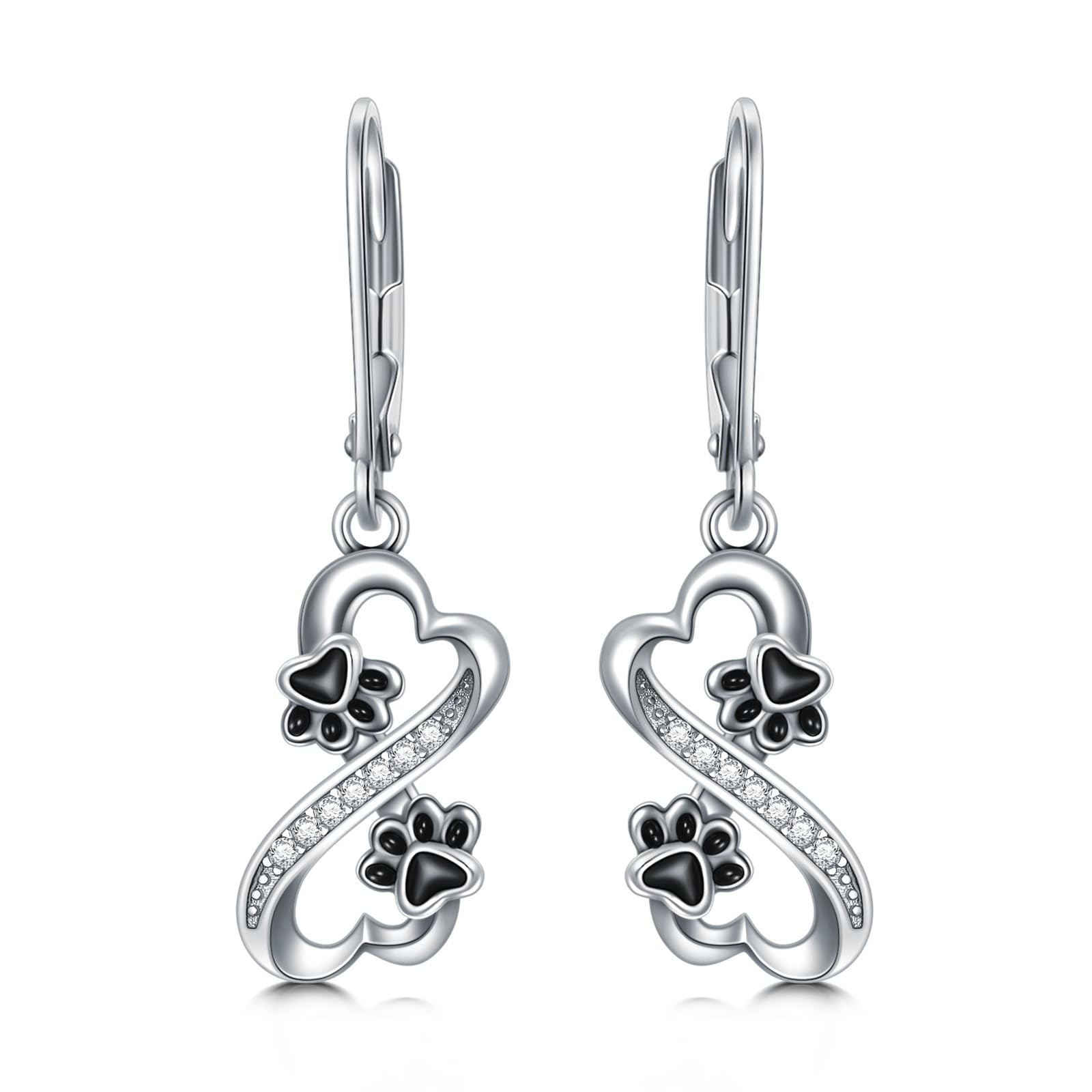Kuh Koala Hundepfote Ohrringe für Damen 925 Sterling Silber Tier Ohrhänger Tier Schmuck Geschenke für Frauen Mädchen Tierliebhaber