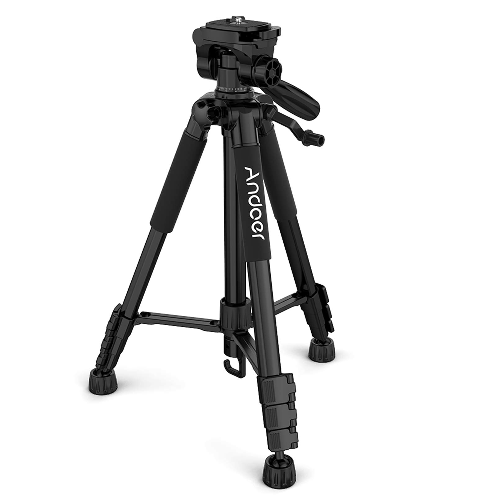 Tripod, TTT-663N 57.5inch Travel Lightweight Camera Tripod Stand Phone Tripod for DSLR SLR Camcorder Photography Video  with Carry Bag Phone Clamp Max.Load 3kg