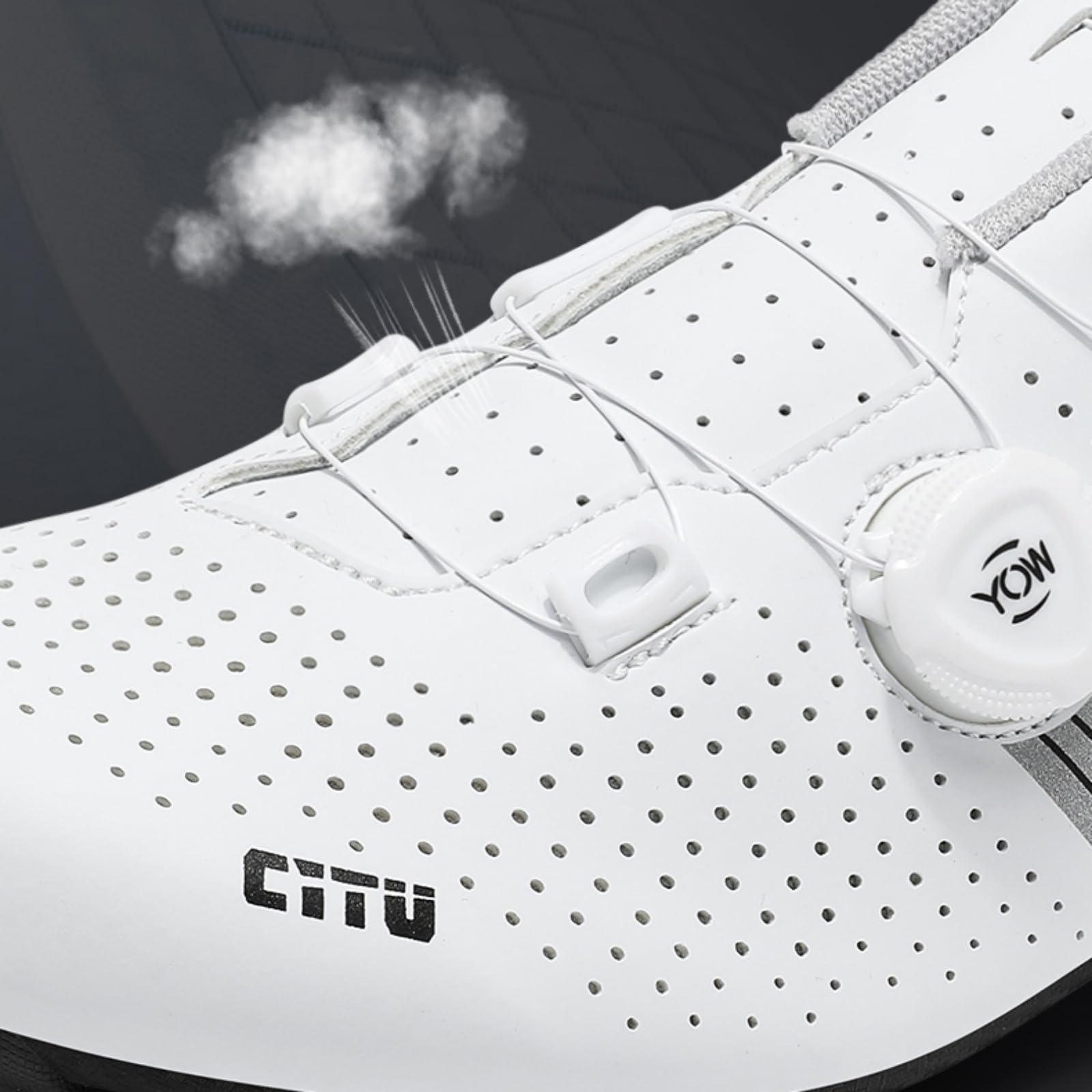 JiuQing Zapatillas Ciclismo Hombre Anchas para Bicicleta de Carretera Compatibles con Peloton Y KEO con Calas Delta Ligeras Y Transpirables para Ciclismo Indoor