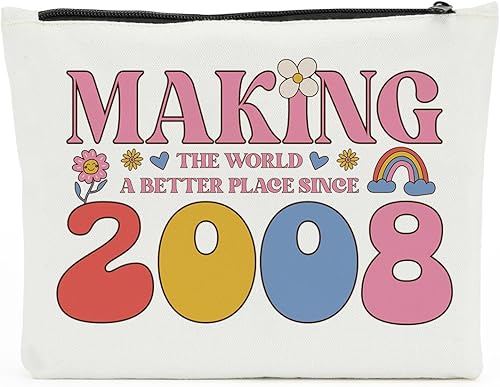 NBIAN Regalos de cumpleaños para mujeres, bolsa de maquillaje, decoraciones de cumpleaños, regalos de cumpleaños para mujeres, mamá, abuela, tía,