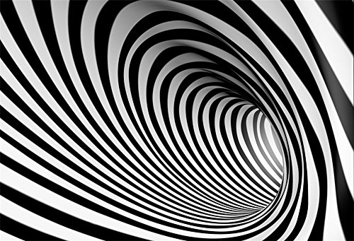 Fondo Fotográfico Espiral Blanco y Negro 10x7ft miniatura 1
