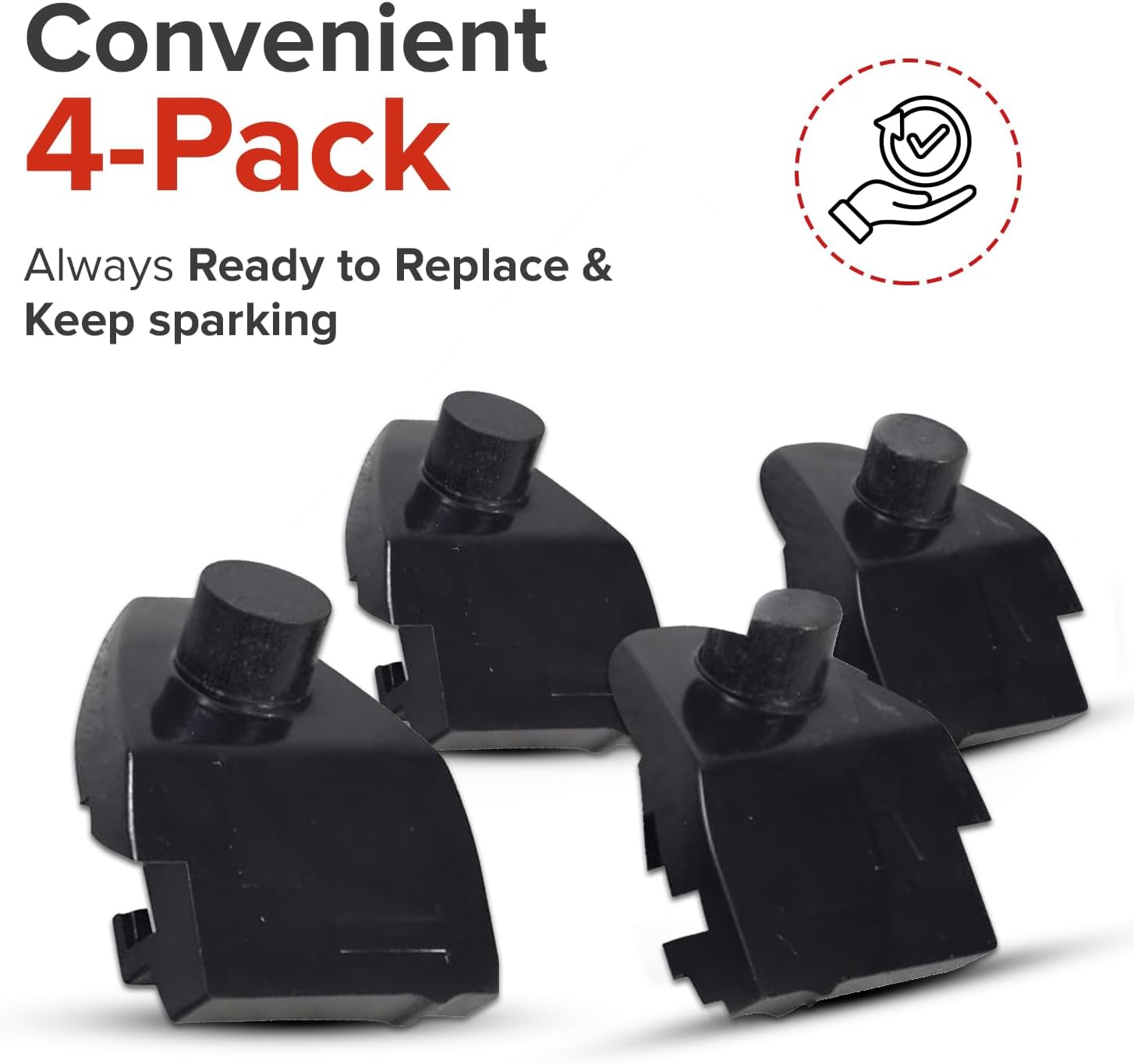 AlveyTech Replacement Spark Cartridges for the Razor Jetts Heel Wheels (Pack of 4) - Four Cartridge Kit, Compatible with Both Jetts and Jetts DLX Skate Models, Accessories for Kids Shoe Wheel Skates