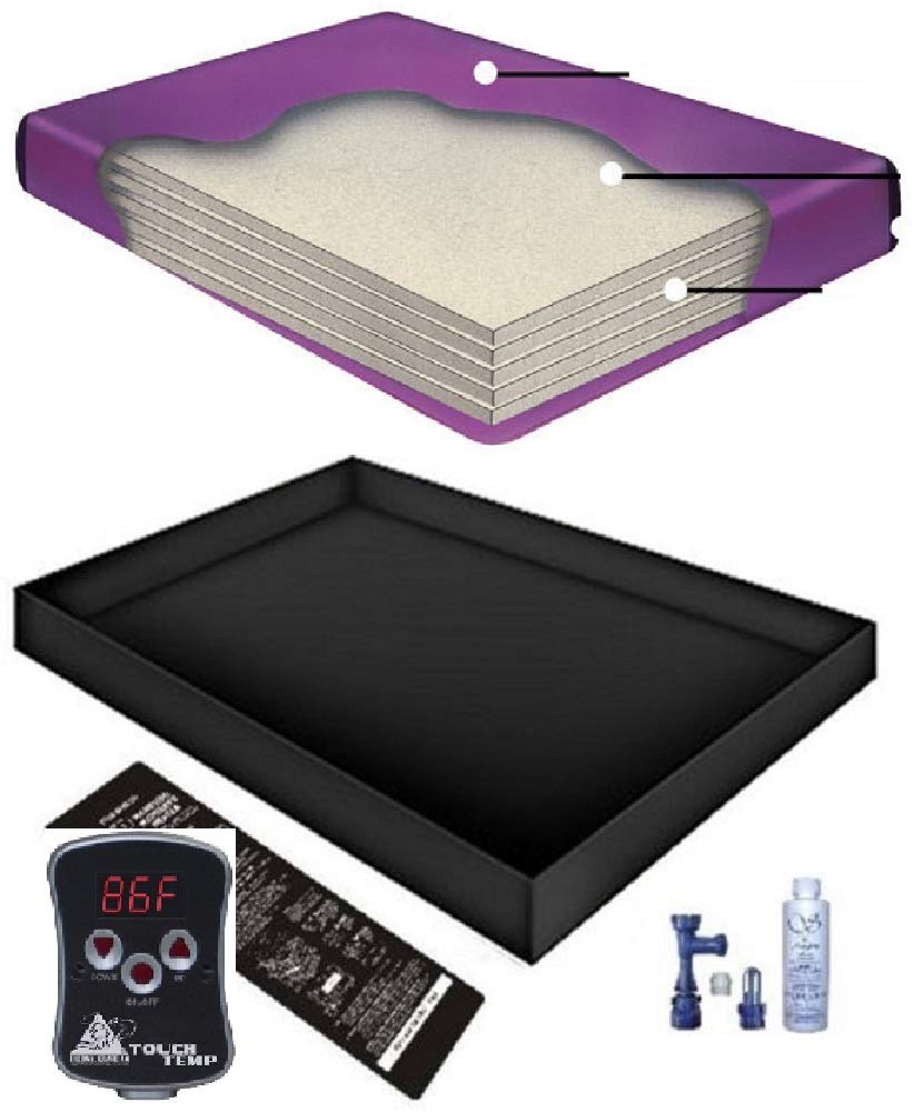 Boyd's 98% WAVELESS WATERBED Mattress/Liner/Digital Heater/Fill Drain/Conditioner KIT (Queen 60x84 Tranq5GT2)