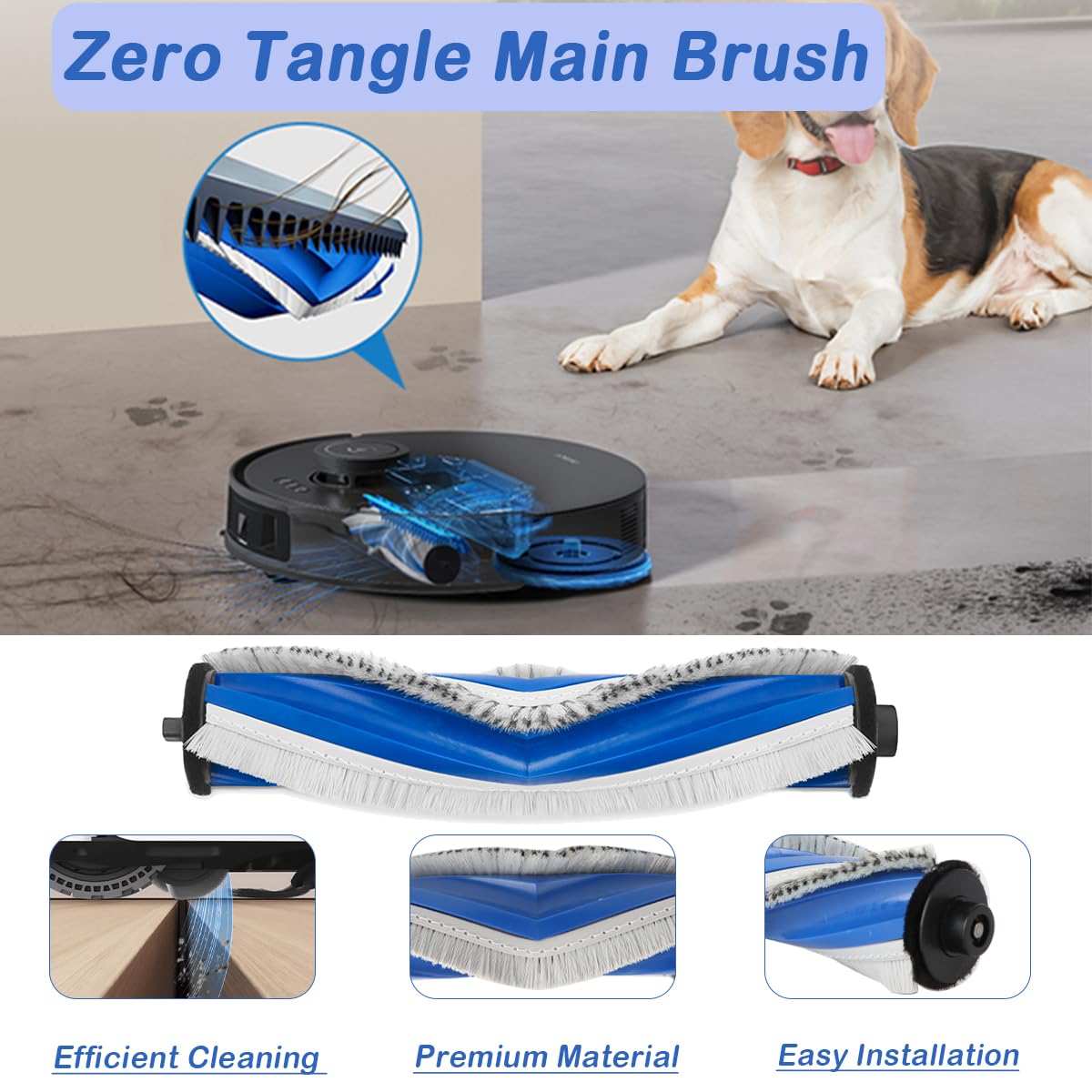 Accessori di Ricambio per ECOVACS DEEBOT T30S/ T30S PRO Aspirapolvere Robot, Kit con 1 Spazzola Principale, 4 HEPA Filtri, 6 Panni, 4 Sacchetti Polvere, 4 Spazzole Laterali