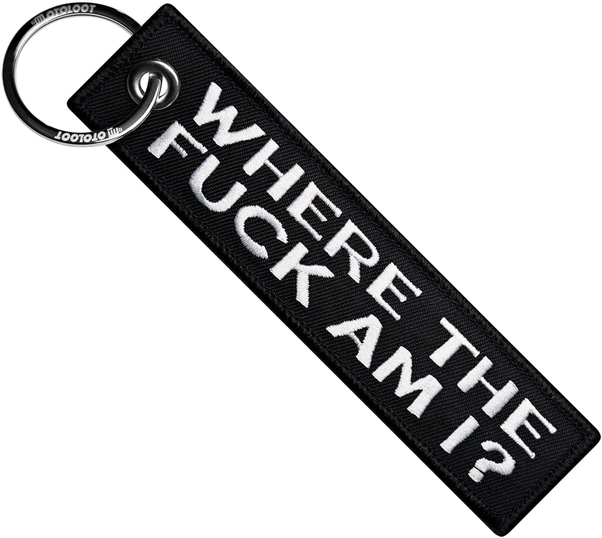 MotoLoot Keychain for Motorcycles, Scooters, Cars and Gifts (Where The F Am I?)