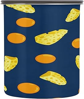 xigua Cheese and Orange Food Storage Container Leak Proof Coffee Containers Stainless Steel Snack Containers with Lids for Flour, Sugar, Snacks, 900ML