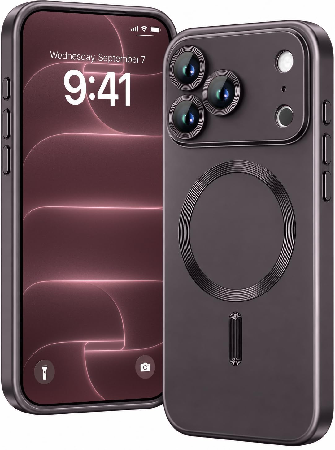 DIZORO® Magnetic Case for iPhone 13 / iPhone 14 Cover [Compatible with MagSafe][Built-in Camera Lens Protector] Slim Soft Silicone Bumper Shockproof Metallic Luster Back Cover Phone Cases (Desert) — Amazon image 28
