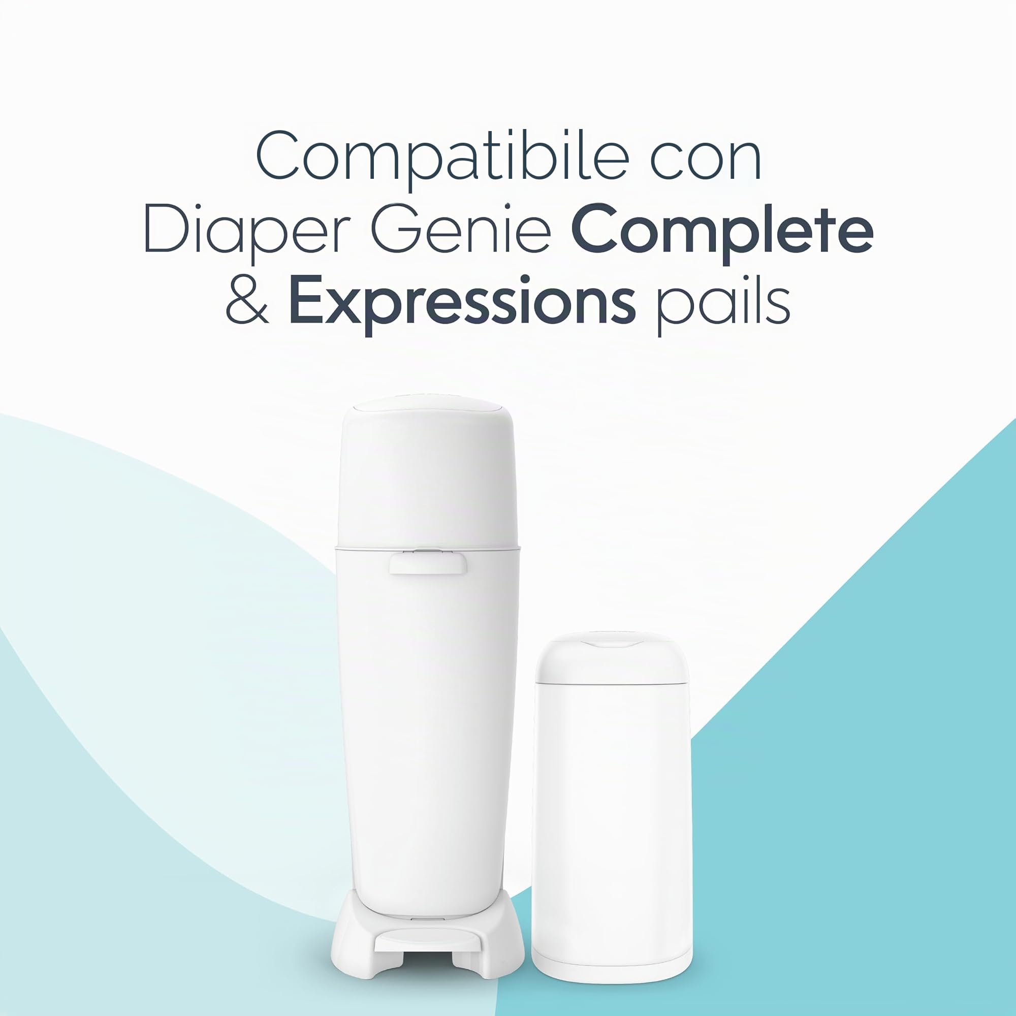 Diaper Genie - Sacchetti di ricarica per mangiapannolini, 270 pezzi (confezione da 8) con tecnologia Max Odor Lock, contengono fino a 2160 pannolini per neonati