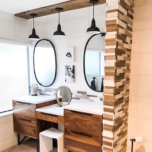 Miniatura 5 de Steel Lighting Co. Inglewood - Lámpara de granero  Lámpara montada en el techo  Cúpula redonda de 8 pulgadas  Montaje empotrado  Colgante moderno de