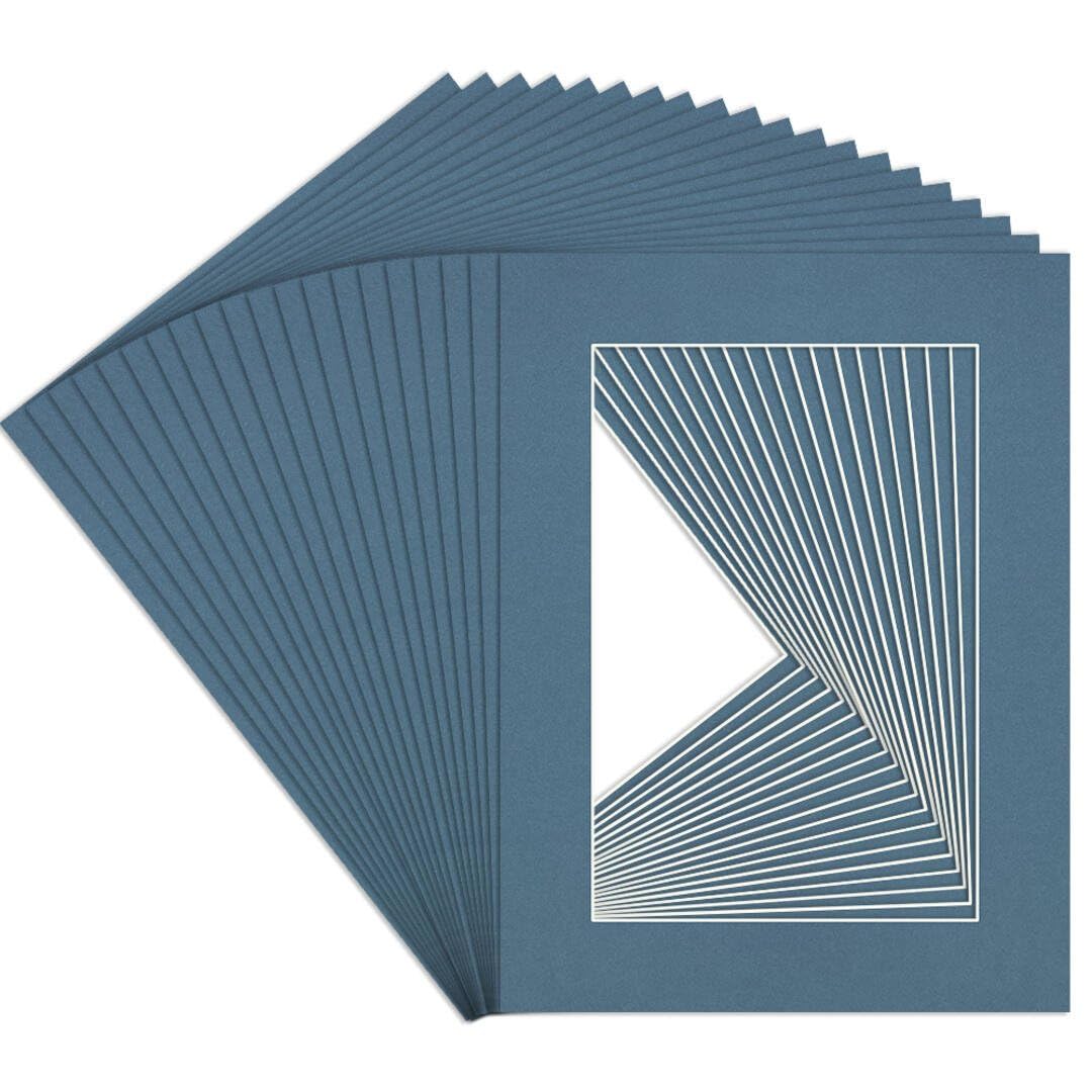 Procut Global 24x18" Pompadour Picture Mounts to Fit 18x12" Aperture - Precision Cut Cardboard Photo Mount - Ideal for Frames, Prints, Artwork & Certificates - Sizes & Colours Available - 20 Pack
