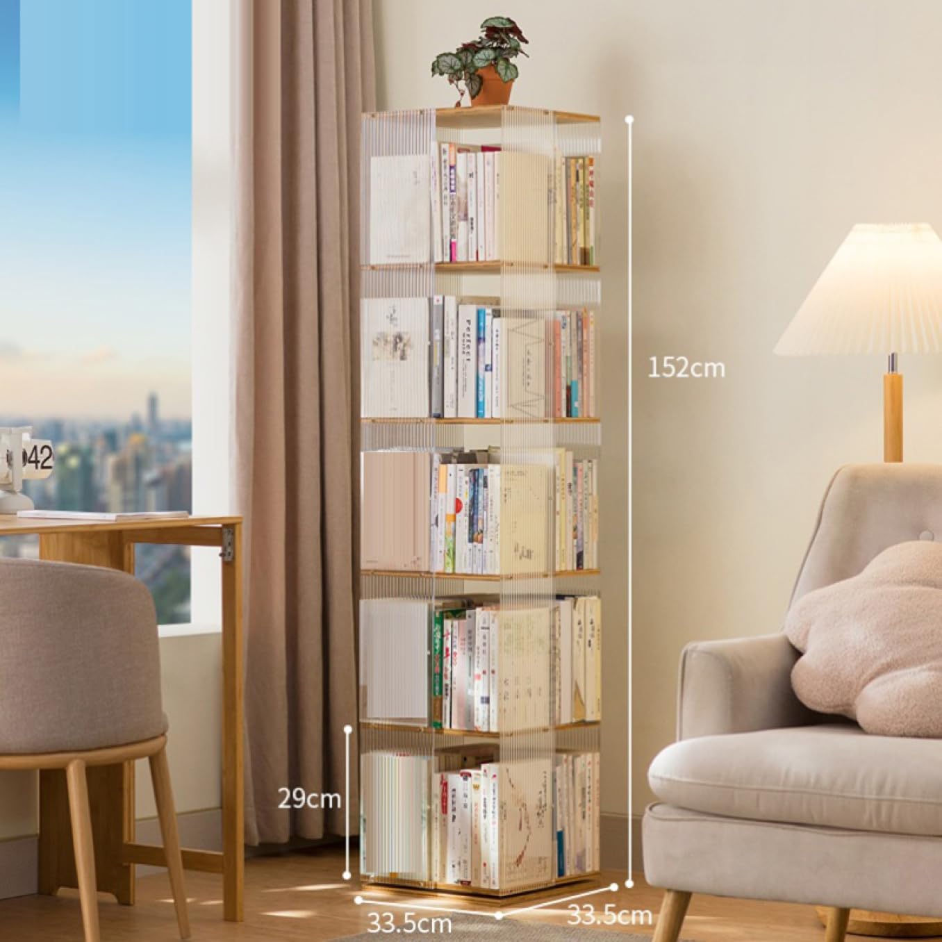 Amazon｜[VANDROUP] 360度回転 透明 取り出しやすく お部屋に
