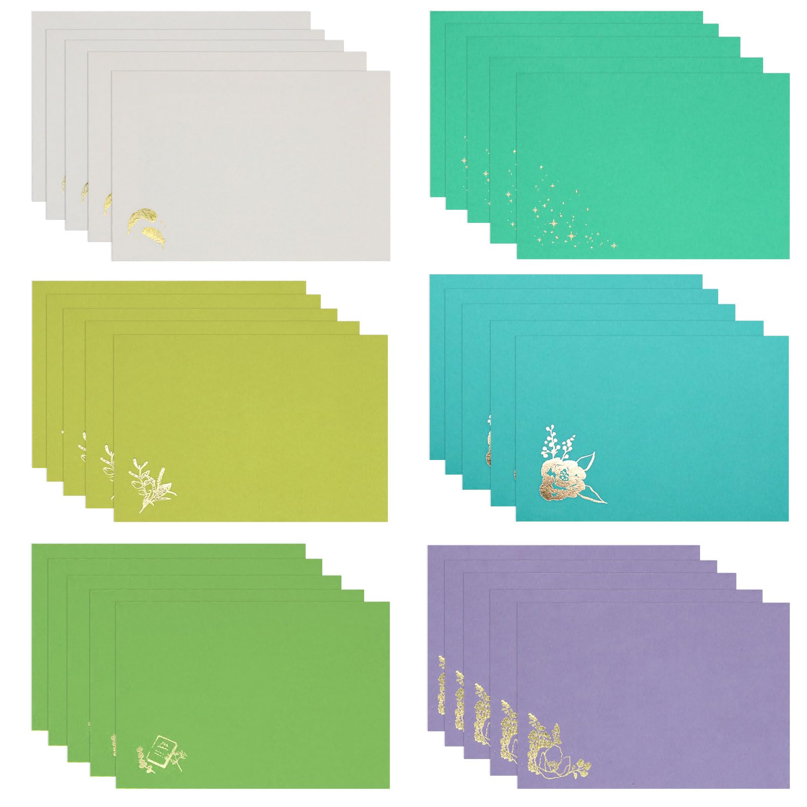KSIWRE 30 sobres de 4 x 6 pulgadas para invitaciones, sobres de colores A6 con decoración de estampado de lámina dorada, ideales para invitaciones, tarjetas de felicitación, bodas, fotos, postales