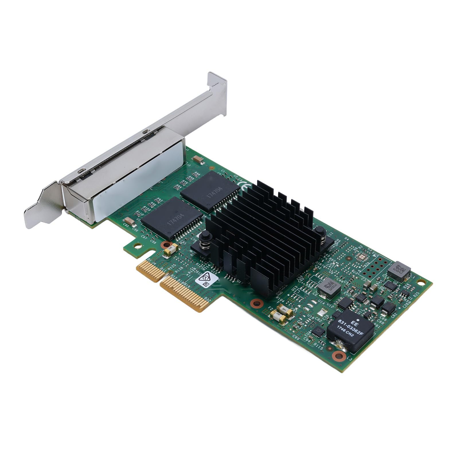 aqxreight Adapter Serwera Ethernet I350-T4 Czteroportowa Karta Gigabit PCIE 10 100 1000 Mbps dla Serwera z Wbudowanym Zarządzaniem i M Adapter Ethernet 4-portowy Serwer