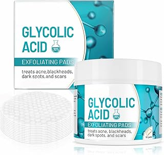 Thnkstaps 50 Pads Glykolsäure-Peeling-Pads Glykolsäure 30% Resurfacing Pads Face Cleansing Repair Pad reduziert feine Lini...