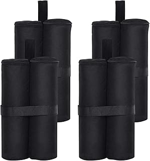 RIOGOO Zestaw 4 worków na piasek z pawilonu, jakość przemysłowa, wysoka wydajność, podwójne szycie, ciężarki na nogi do namiotu typu pop-up, obciążniki na nogi