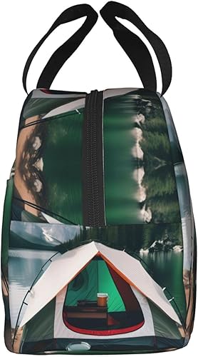 Miniatura 2 de Lonchera de trabajo, bolsa de almuerzo de viaje para campamento en el lago, para mujeres y hombres, contenedor de almuerzo aislado reutilizable de