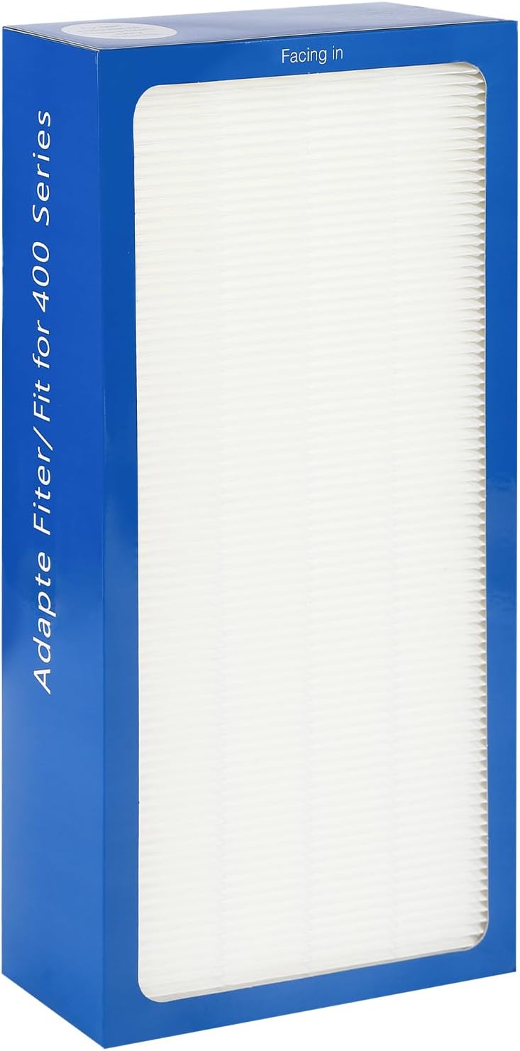2 Pack Ubolrattana Classic 400 Series HEPA Filter Replacement Suitable for Blueair 400 Series Air Purifier Moldels 450E、410、402、403、405、410B