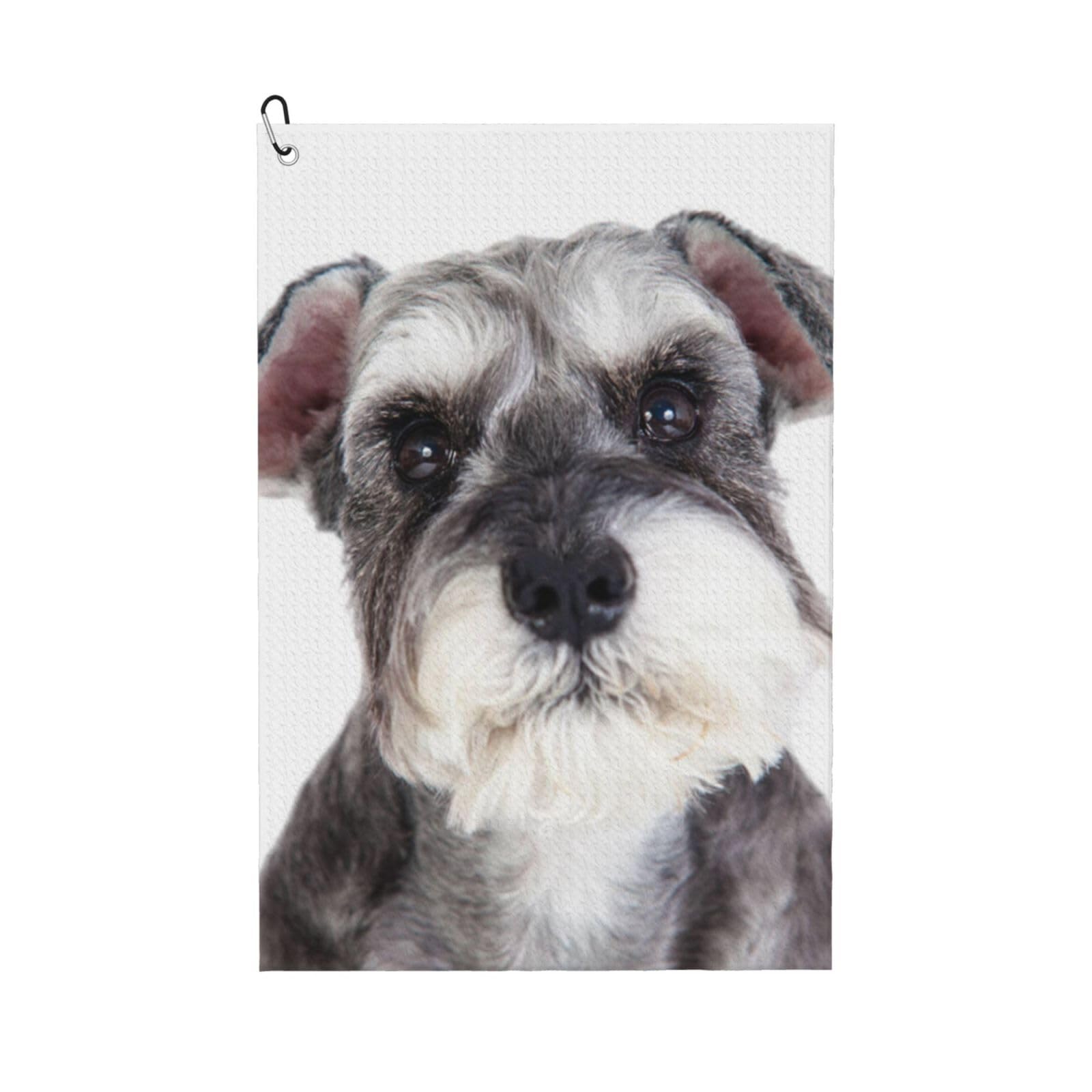 Hnnkloy Schnauzer Dog Pet, 16x24 in Portable Waffle Golf Towels with Carabiner Clip for Golf Bag